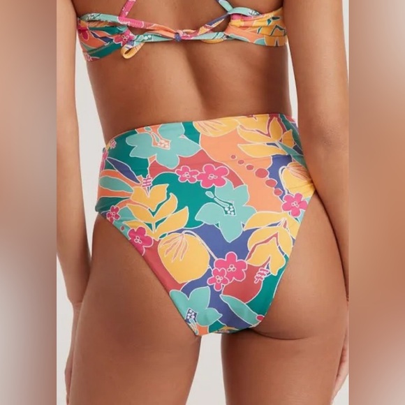 NWT Marine Layer Hibiscus Floral Full Cut Bikini Bottom (XS) - Picture 5 of 10